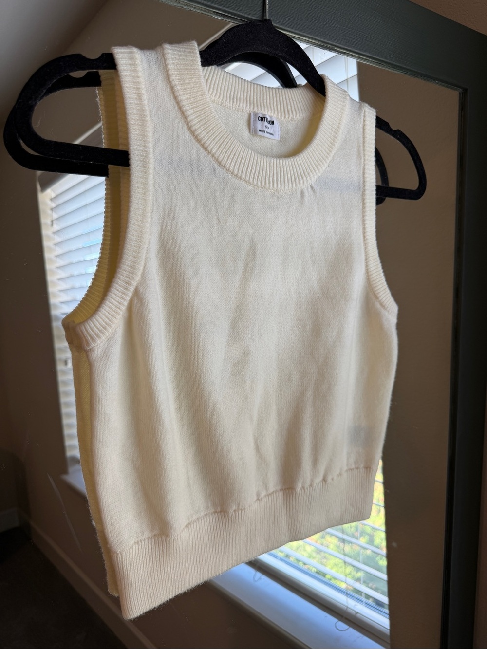 Cotton On Cream Knit Ribbed Tank